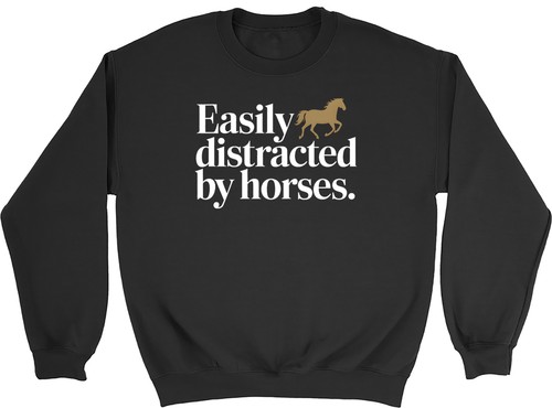 Easily distracted horses - easily,