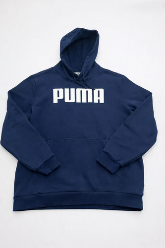 Puma hoodie large navy logo - puma,