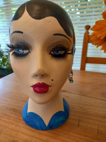 Mannequin head hand painted