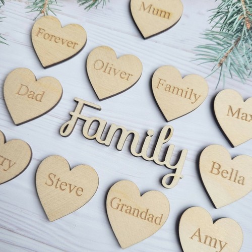 Personalised wooden hearts any - personalised,
