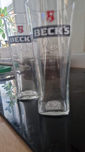 Single becks pint beer glass - pint,