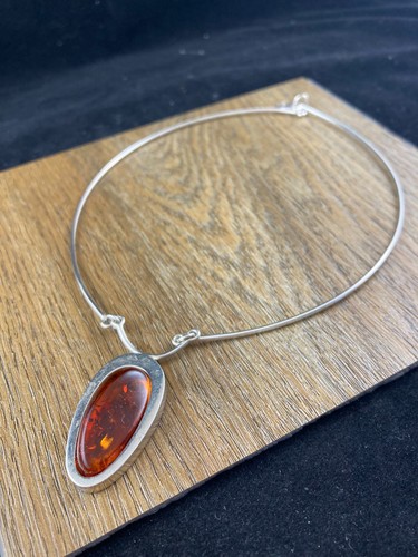Vintage amber and silver - amber,