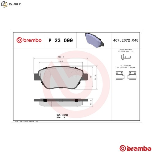 Brake pad set - disc, 23