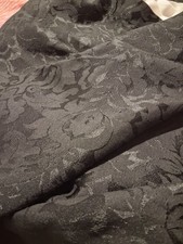 Black Patterned Blackout Curtains, 90x90"