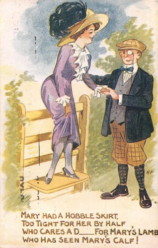 Postcard comic mary had a - ,
