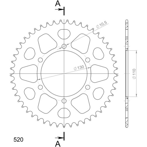 Alloy sprocket supersprox - alloy,