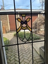 Pair of Large Antique Leaded