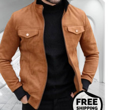 Men's Suede Leather Jacket