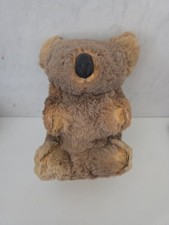 Vintage 60s Australian Koala Bear Plush Stuffed Animal Real Fur Souvenir 11" Toy