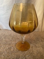 Vintage Art Glass Large Brandy