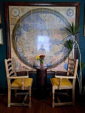 X2 VINTAGE Ladder BACK CARVER CHAIRS ..  Restored Van GOGH STYLE X