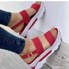 Women Wedges Sandal Summer Low Platform Shoes Heeled Fashion Footwear Outdoor
