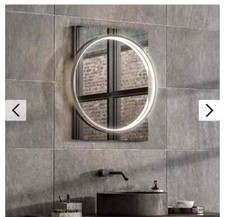 HIB Solas 60 LED Illuminated Bathroom Mirror - chrome Framed 79530600 REFB1F