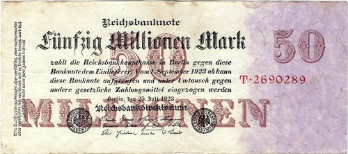Reichsbanknote million mark - reichsbanknote, 50