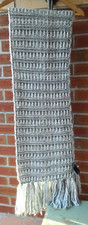 MONSOON ACCESSORIZE CHUNKY KNIT GREY MIX LONG TASSEL SCARF - UNWORN BNWOT