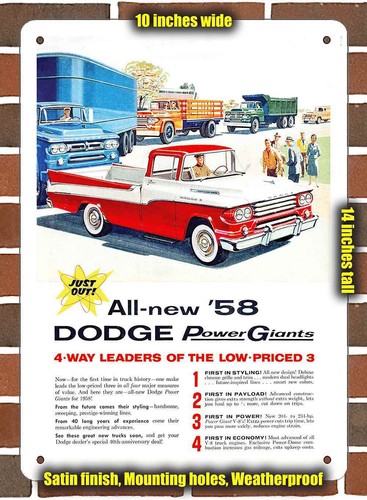 Metal sign 1958 - -, pickup