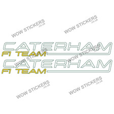 2 x Caterham F1 Team Sticker Laptop Man Cave Car Van Window (Choose size)