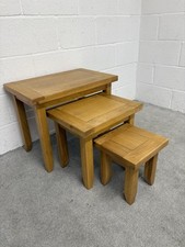 Furnitureland Furniture Village California Solid Oak Nest Of Tables RRP £349