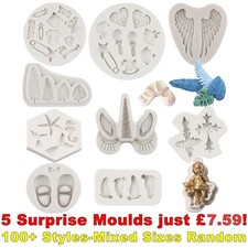 5Pack Silicone Fondant Moulds