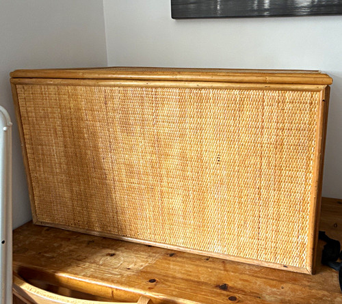 Wood wicker blanket - wicker, chest