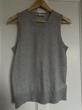 BNWOT Zara Wool/alpaca Sleeveless Top- Dove grey Large