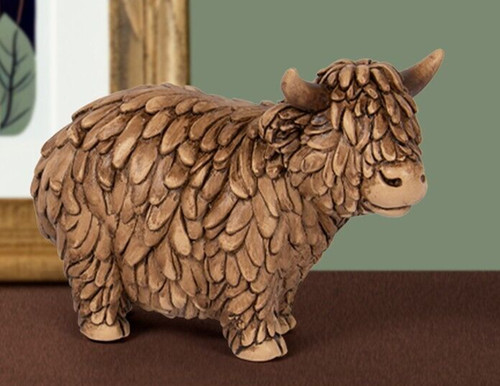 Highland cow ornament - ornament, brown