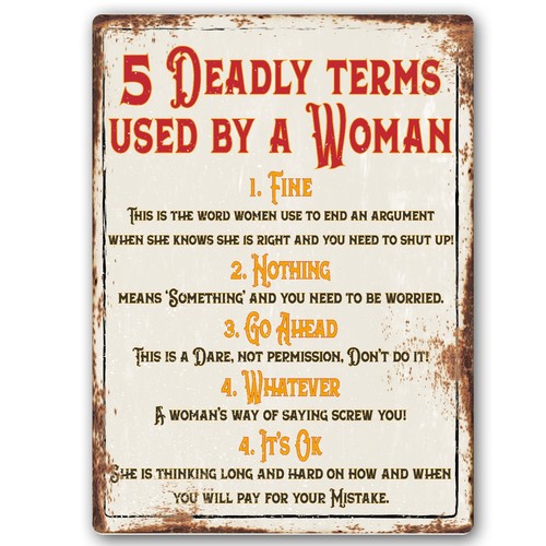 Deadly terms funny sign - 5,