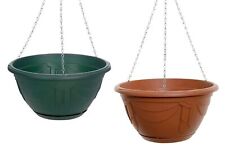 Venetian Hanging Planter Flower 32cm Basket Garden Plastic Plant Pot With Chain