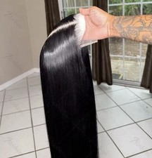 Human hair mix wig with - human,