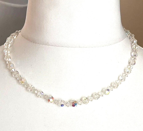 Glass crystal bead necklace