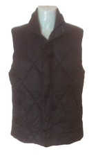 Zara Man - Mens Black Padded Quilted Gilet, Vest Jacket - M