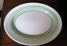 XL Green Solian Ware Soho Pottery Oval Serving Dish/ Platter