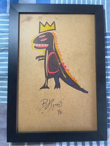 Basquiat drawing framed - drawing,