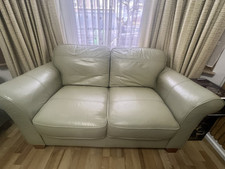 Handmade Italian Leather Sofa Sage Green Full Set 3 2 1 Seater Vintage Y2K Style