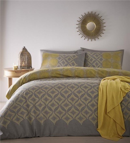 Moroccan duvet set - , ochre