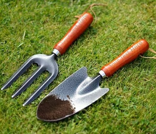 Garden trowel fork set wooden - garden,