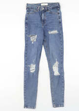 Topshop Womens Blue Cotton