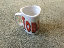 Toblerone Chocolate Bar Small Coffee Mug. ( White )(Unboxed )( Never Been Used )