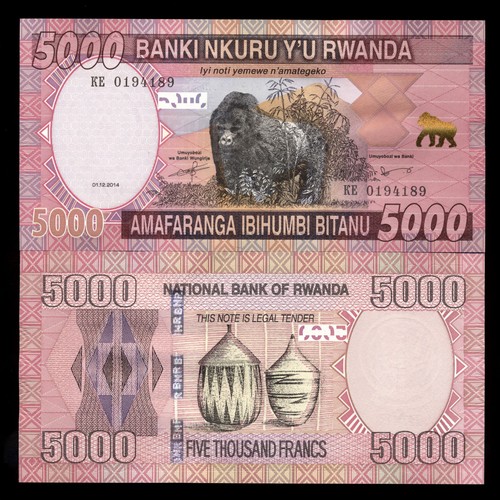 Rwanda 5000 francs 2014 - rwanda, p.