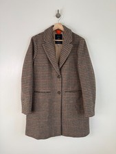 Joules Coat UK 14 Brown Tweed