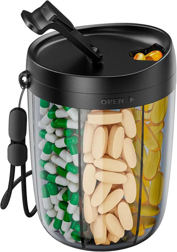 Grid travel pill organizer - pill,