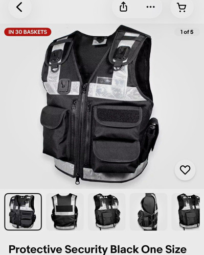 Black utility tactical vest - black,