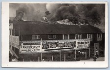 Bridlington fire 1923 Yorkshire Real Photo Postcard  ey2 101