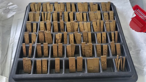 Brass letter set - brass,