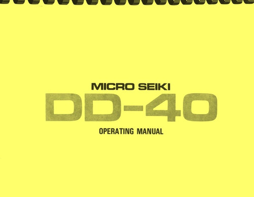 Micro seiki turntable - seiki, dd-40
