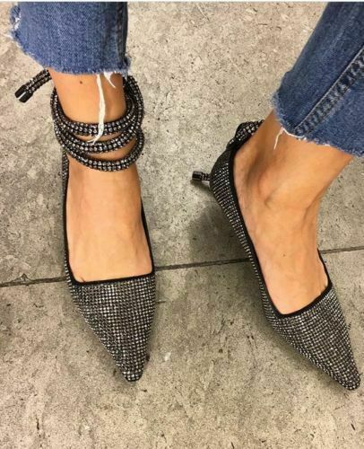 Zara silver studded shiny - zara,