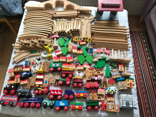 Wooden train set bundle - wooden,