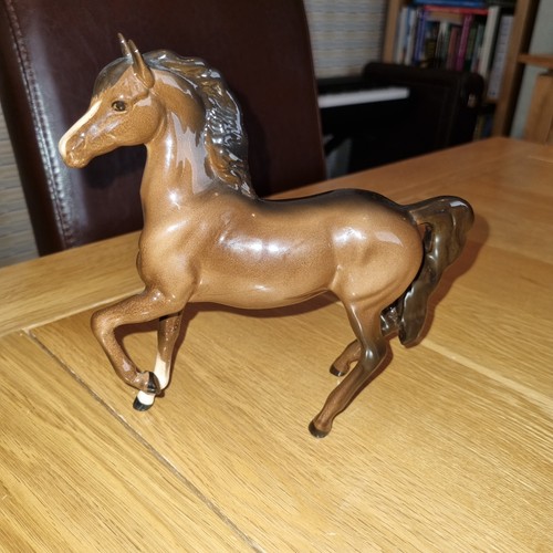 Beswick brown horse prancing - beswick,