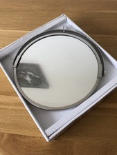 NEW  FRACK Extendable SHAVING MIRROR Stainless Steel Round Magnifying Wall