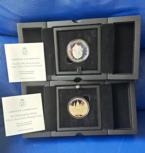 Ltd silver proof 5 - silver, £5